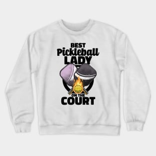 Best Pickleball Lady Paddle Pickleballer Lucky Pickleball Crewneck Sweatshirt